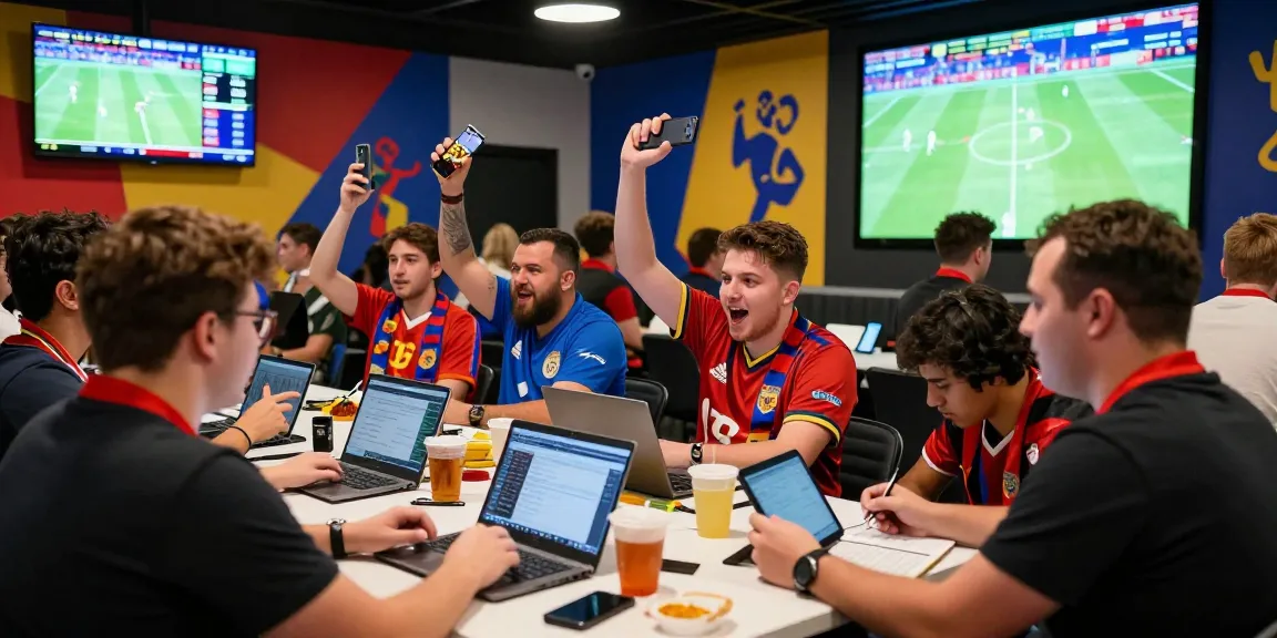 Dynamic sports betting scene showcasing Link Alternatif Bola88 during an exciting football match.