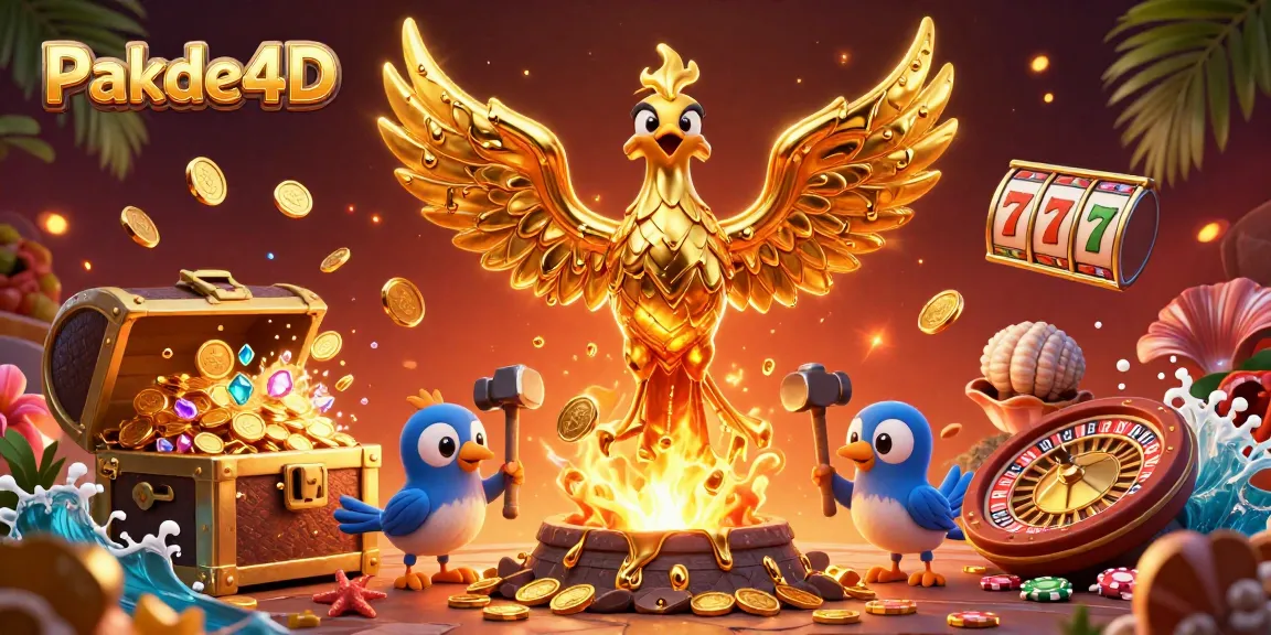 Experience winning thrills at Pakde4D with a majestic phoenix and dynamic casino elements.