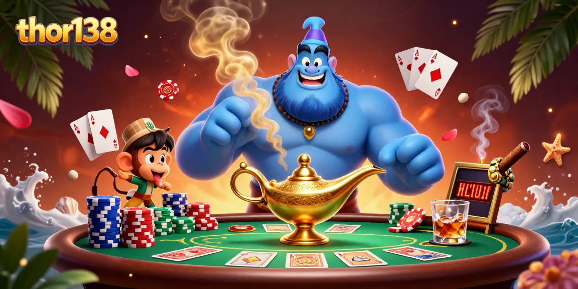 Menangkan permainan di thor138 dengan genie dan kartu poker yang menawan.