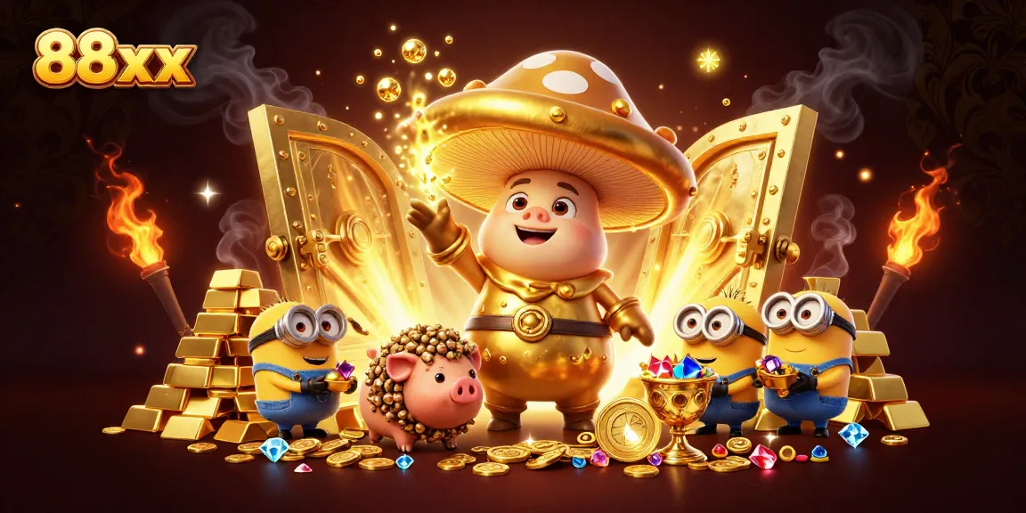 Feel the thrill of winning with 88xx as treasures unfold from a golden vault in an exciting casino adventure.