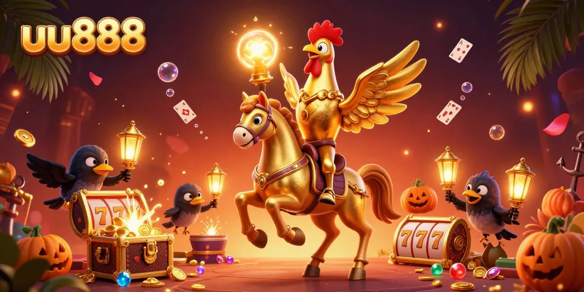 Play exciting games with uu888 at this vibrant, enchanting midnight casino scene.