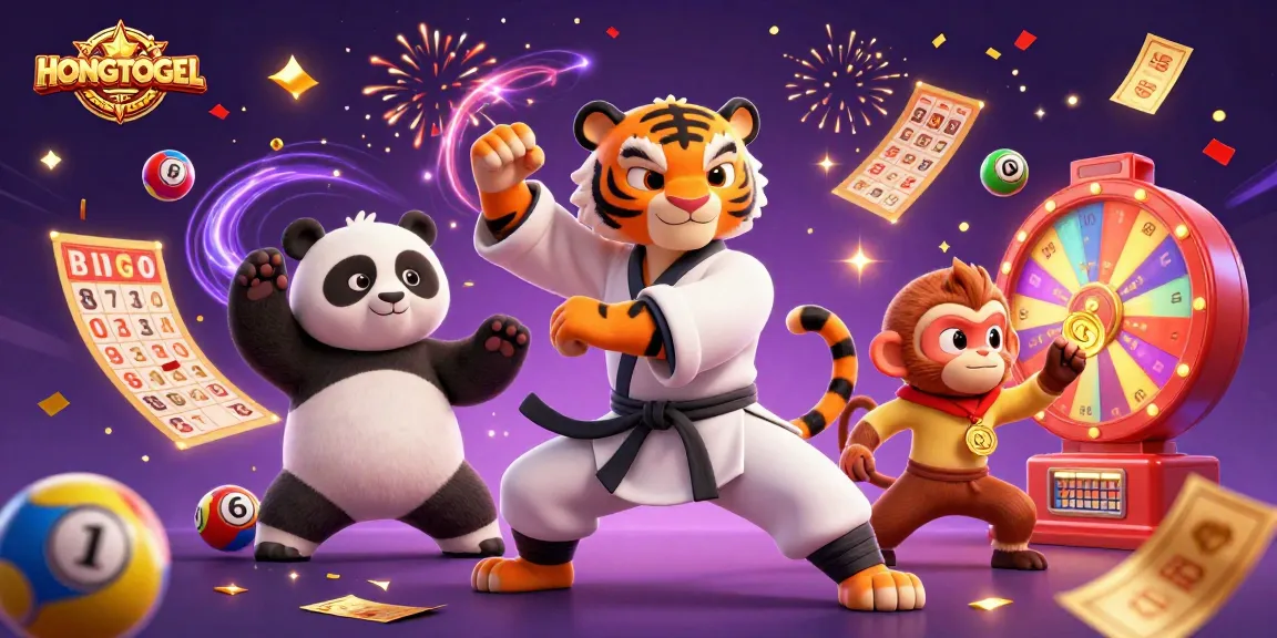Menyaksikan HONGTOGEL, singa kung fu mengajarkan teknik menang dalam permainan slot dengan lotere berwarna-warni.