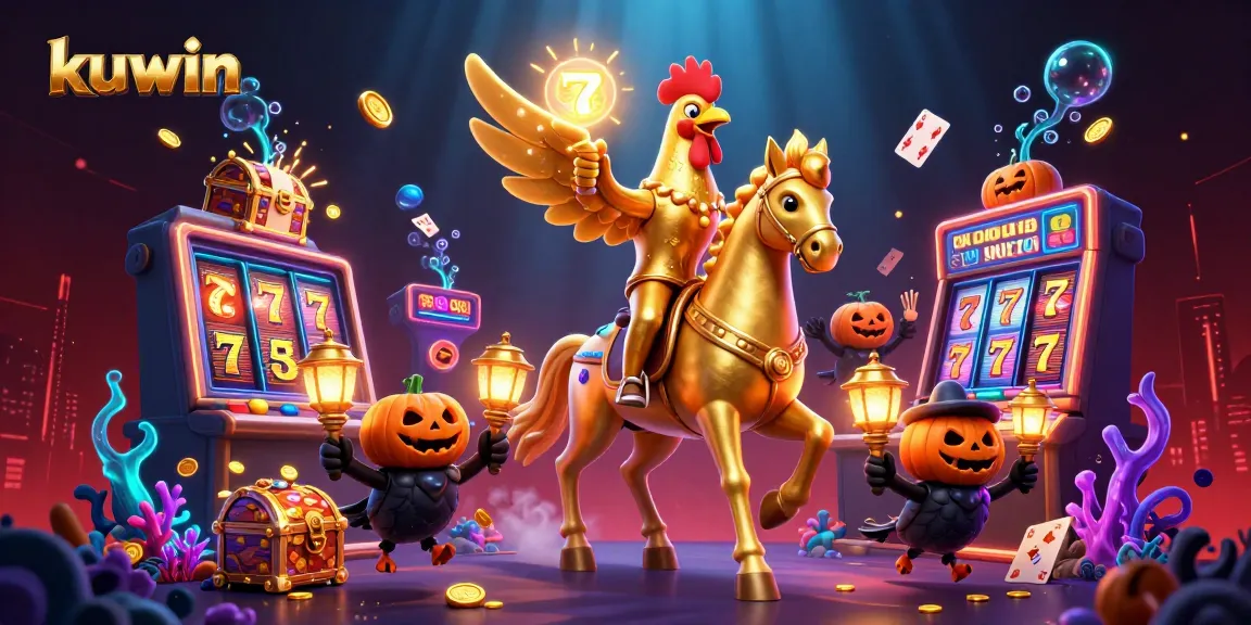 Experience thrilling gameplay at kuwin with a captivating golden rooster and dynamic casino elements.