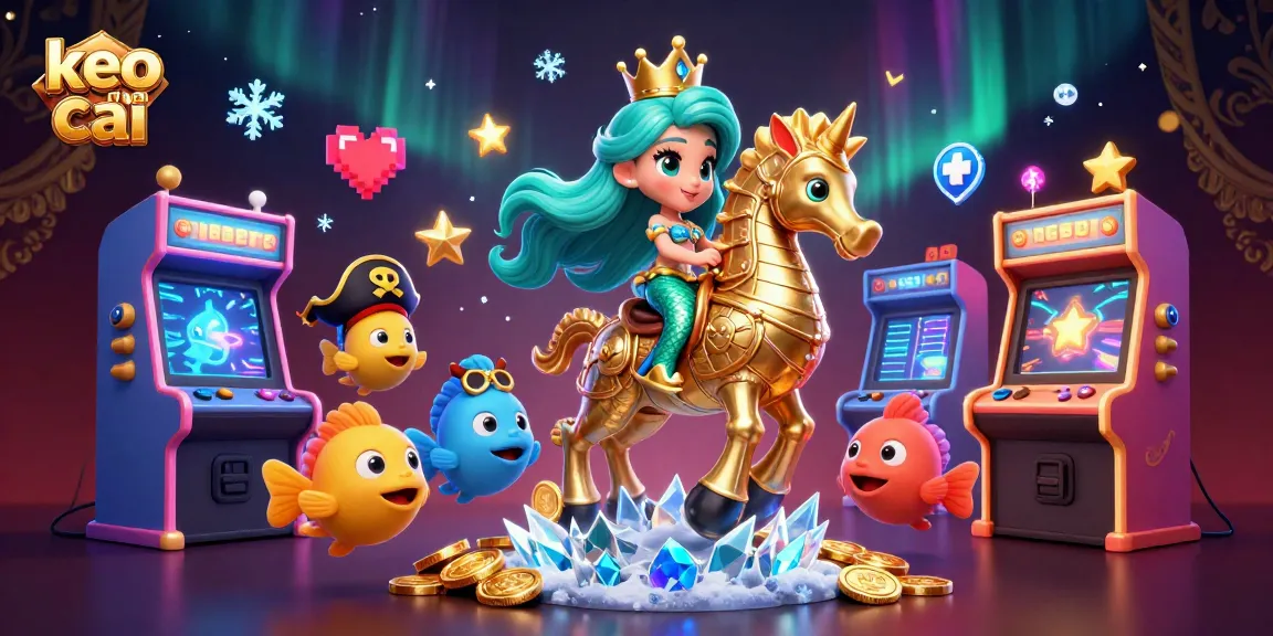 Engage with keo nha cai and vibrant playful characters in a dynamic 3D casino-themed illustration.