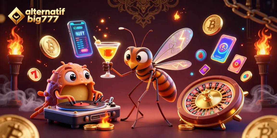 Engage with alternatif big777 through a vibrant 3D casino scene featuring exciting game elements.