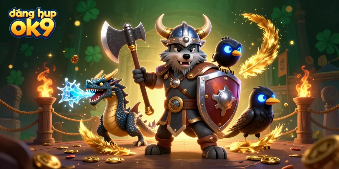 Engage in exciting games with đăng nhập ok9 and discover thrilling winnings dynamically illustrated with vibrant characters and casino elements.