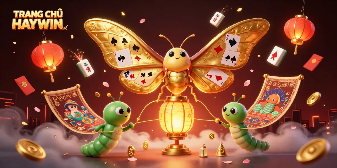 Engage with TRANG CHỦ HAYWIN through an enticing 3D casino-themed illustration showcasing gaming elements.