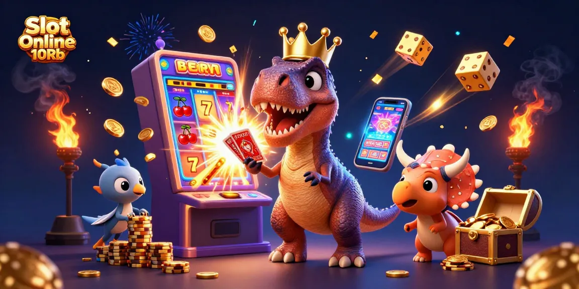 Experience exciting gameplay with Slot Online Deposit 10Rb featuring vibrant characters and rich 3D casino elements.
