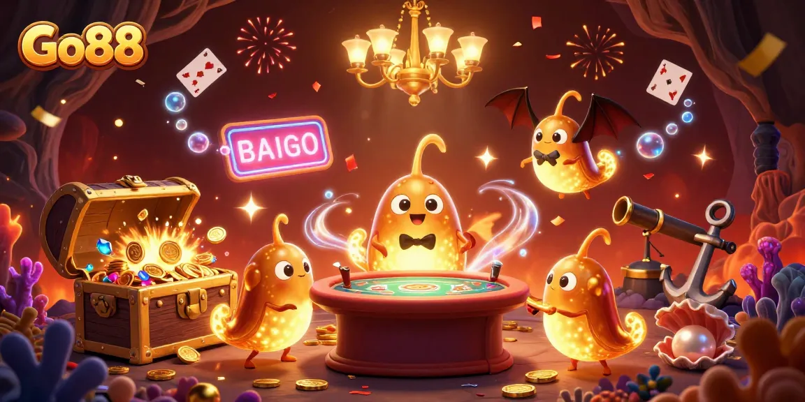 Experience the vibrant Go88 casino delight with glowworms and treasures in an engaging gaming scene.