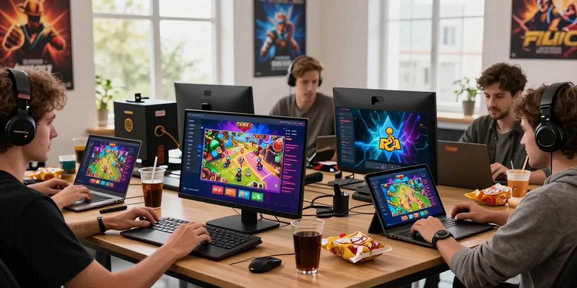 Dynamic dollar4d gaming environment with players engaged in strategy and slot games.