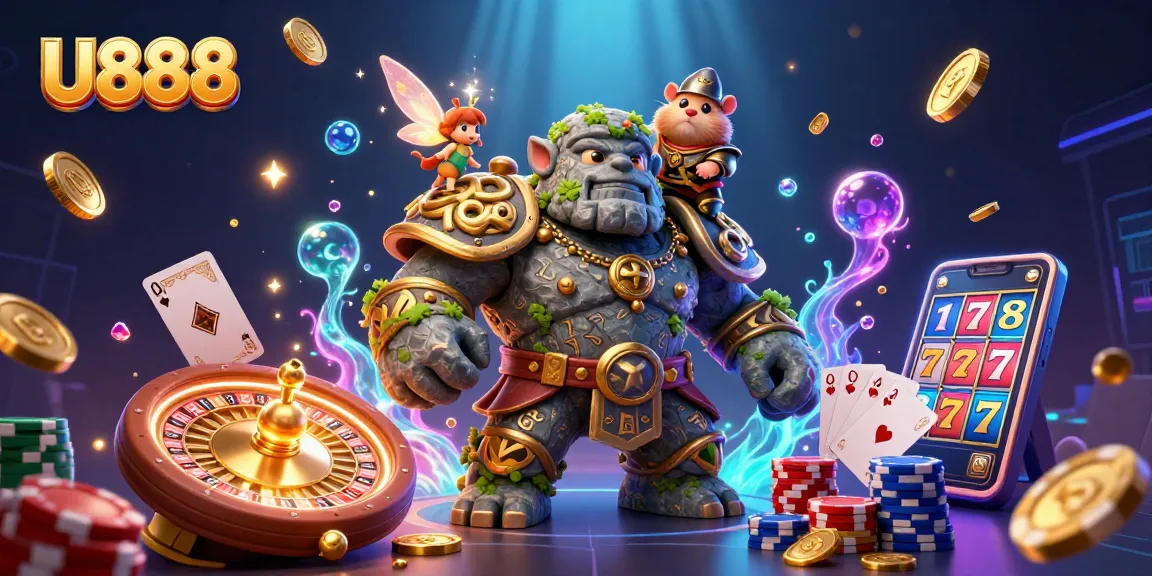 Experience spinning roulette and winning with U888 in a magical 3D casino environment