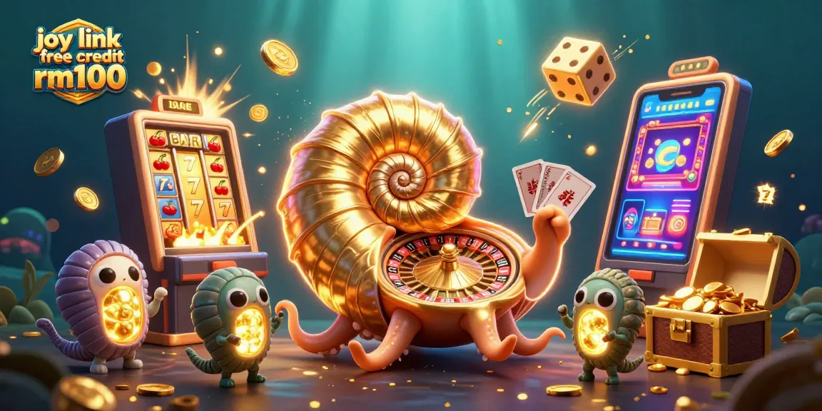 Spin and win with joy link free credit rm100 amidst a vibrant casino explosion of slots, cards, and golden treasures