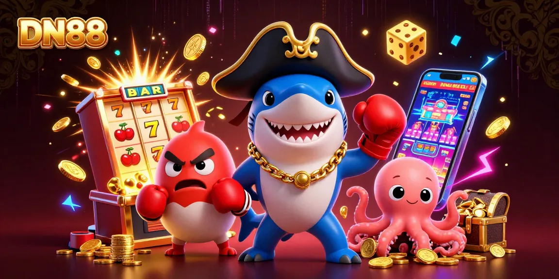Experience thrilling jackpots at DN88 with vibrant characters and dynamic gaming elements.