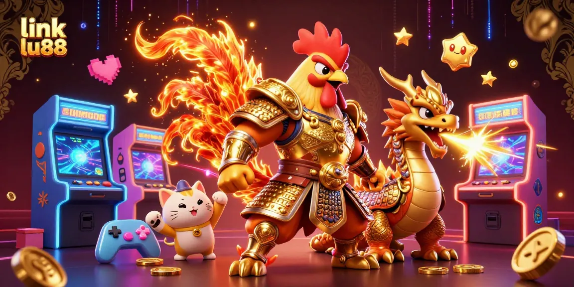 Experience the excitement of gaming with link lu88 featuring vibrant characters and dazzling casino elements.