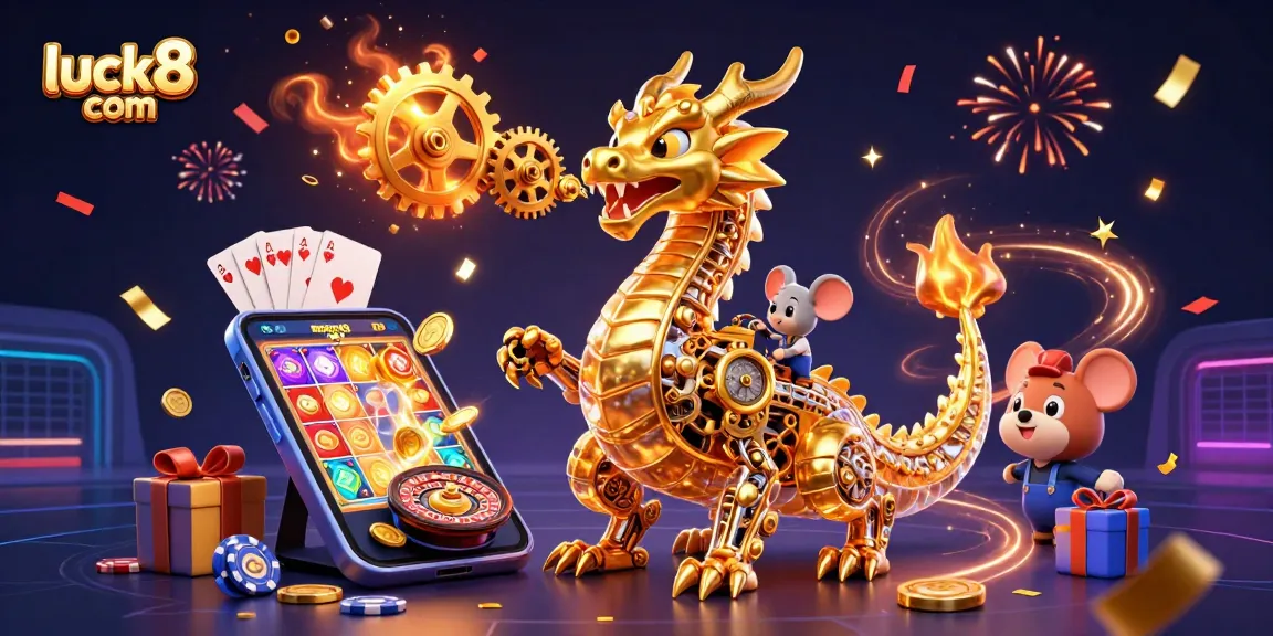Experience thrilling action with luck8 com in a vibrant casino scene filled with games and excitement.