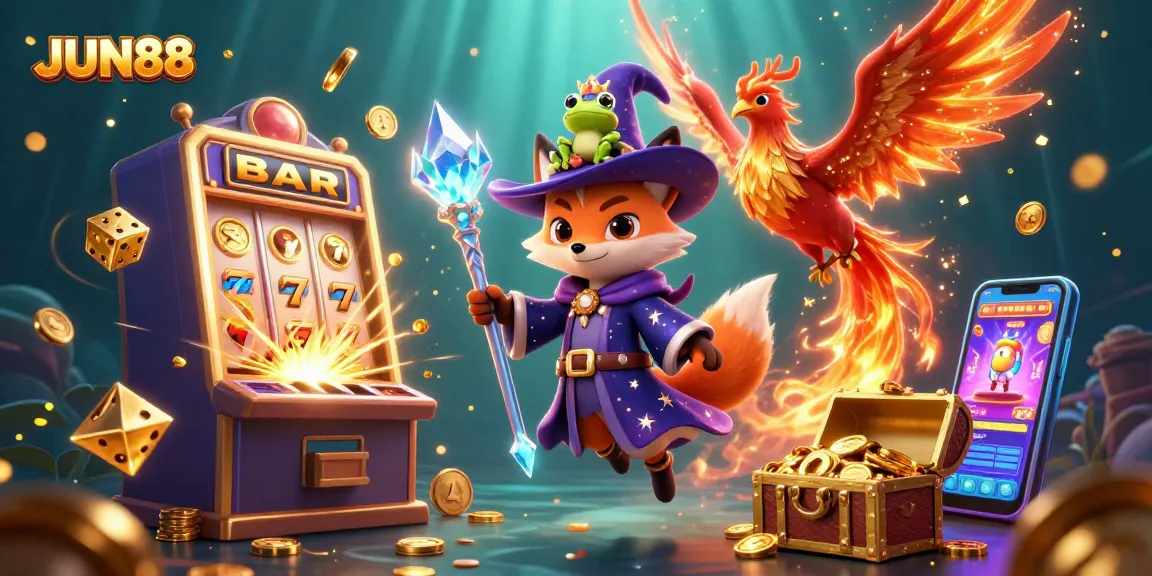 Experience thrilling adventures at JUN88 with a magical casino atmosphere filled with vibrant games.
