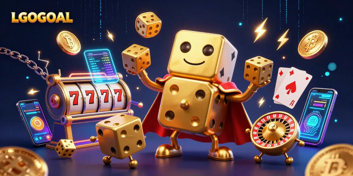 Experience thrilling slot action with LGOGOAL's animated 3D characters in vibrant casino scene.