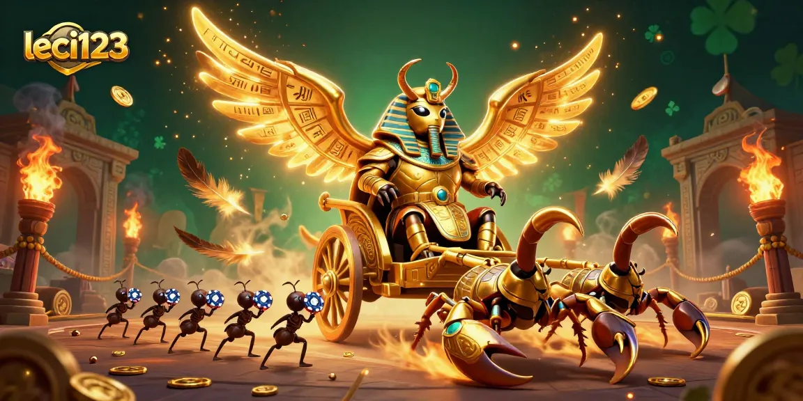 Engage in thrilling gambling experiences at leci123 with a vibrant 3D illustration featuring powerful elements and characters.