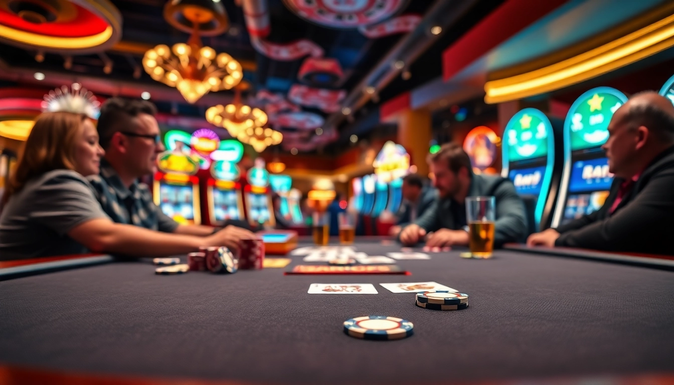 Arus Hoki dalam permainan kasino poker yang menarik dan energik.