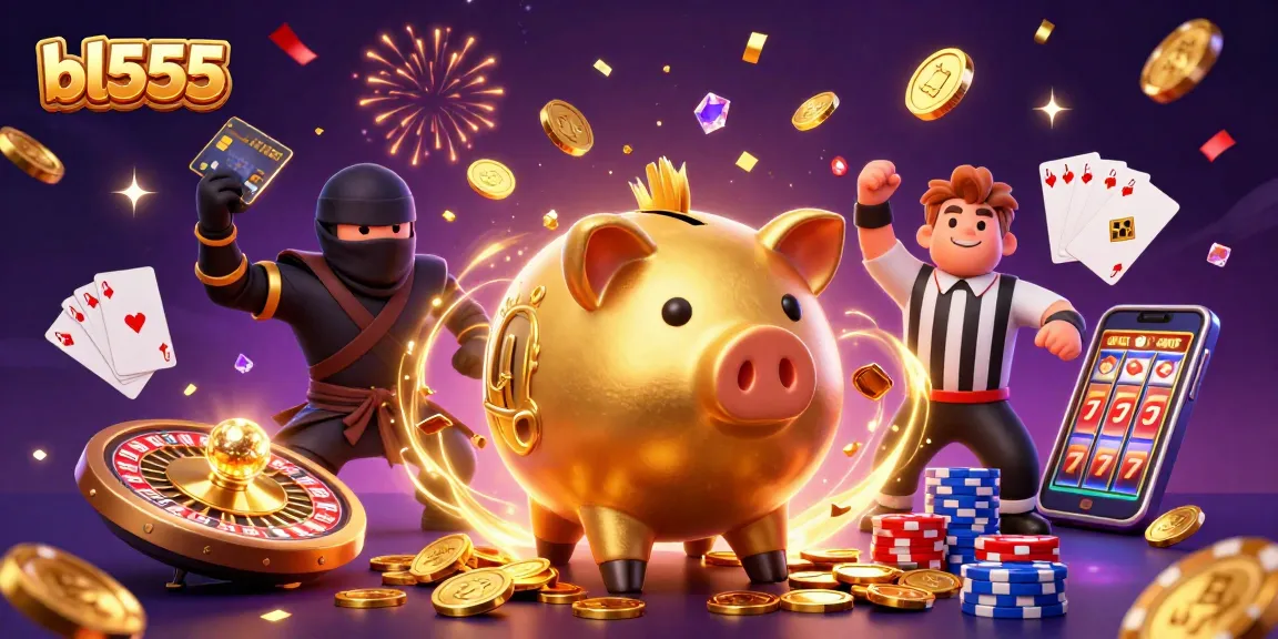 Experience thrilling gaming action with bl555, featuring dynamic characters celebrating casino success.