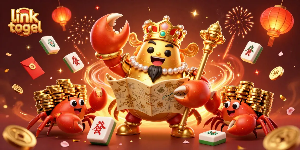 Experience the thrill of link togel with our golden crab emperor surrounded by exciting casino elements.