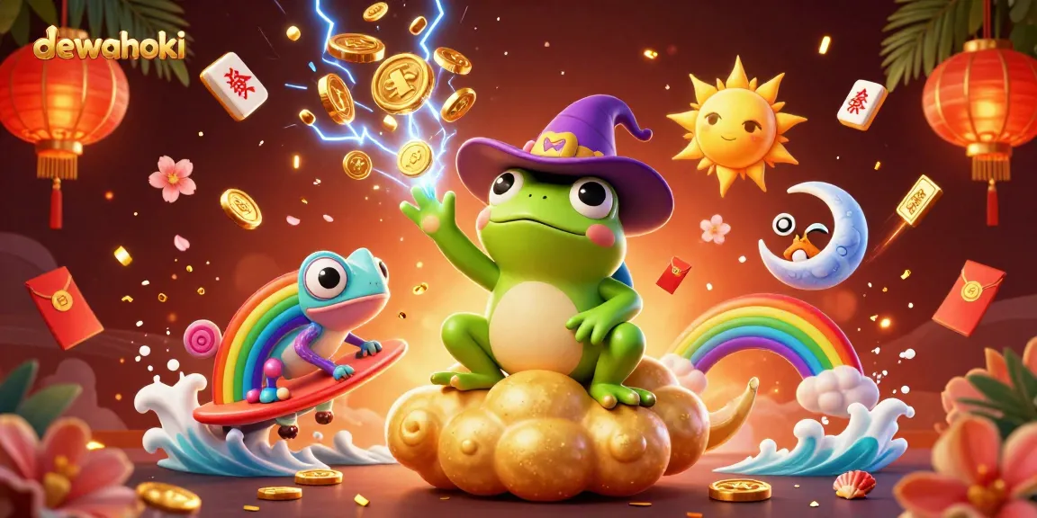 Join the fun with dewahoki as charms, coins, and characters create a vibrant gaming atmosphere.