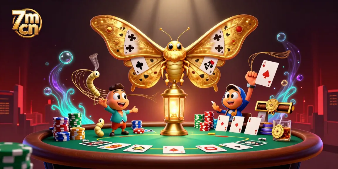 Experience the excitement of 7m cn with this vibrant digital casino illustration featuring poker elements.