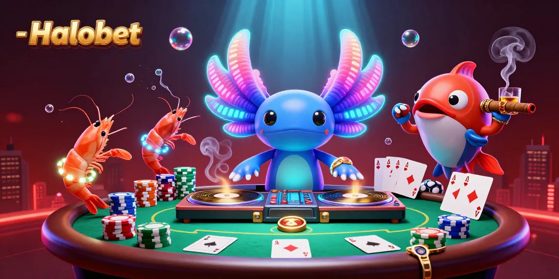 Merayakan kemenangan di Halobet dengan ilustrasi 3D kasino yang penuh warna