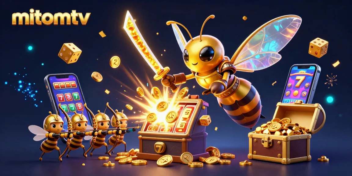 Engage in thrilling gameplay on mitomtv with vibrant slot machines and golden jackpots