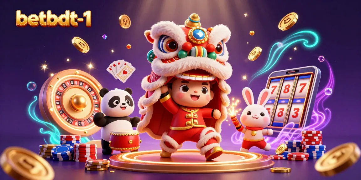 Win big with betbdt-1 in this lively casino scene filled with coins and gaming elements.