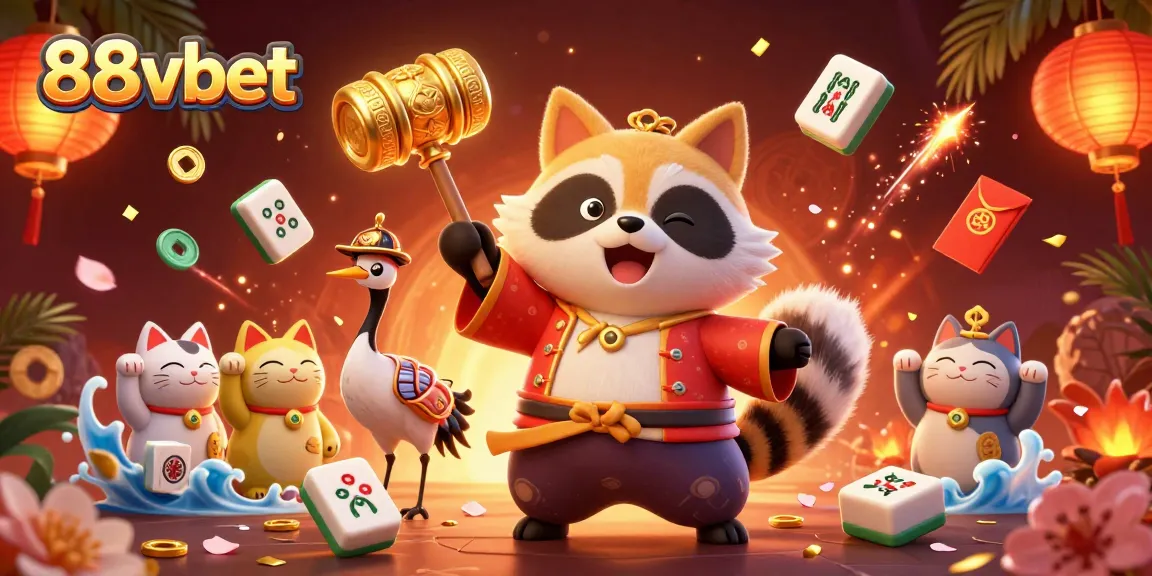 Trải nghiệm game với 88vbet trong khung cảnh lễ hội vui tươi cùng các biểu tượng may mắn.