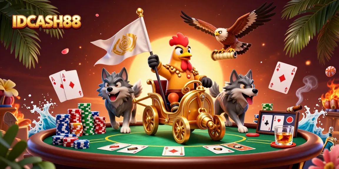 Experience thrilling gameplay with IDCASH88, featuring vibrant poker scenes and captivating characters.