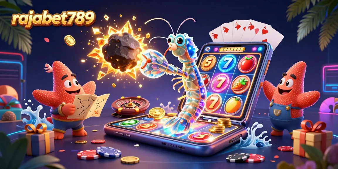 Mengalahkan jackpot rajabet789 dengan samurai udang mantis dan elemen kasino yang berkilauan.