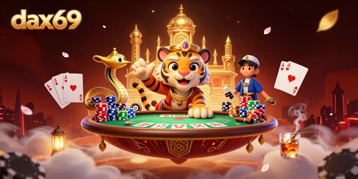 Memenangkan permainan dengan dax69, sultan harimau yang menakjubkan di karpet poker di latar belakang istana emas.