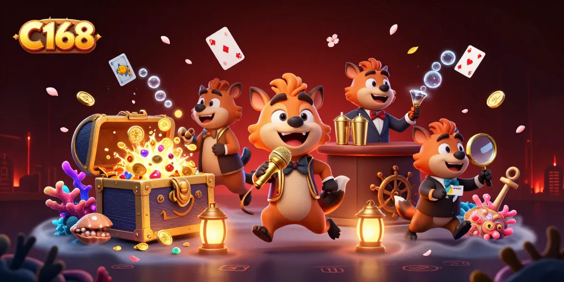 C168 hyena comedy casino club scene with vibrant gambling elements and lively atmosphere