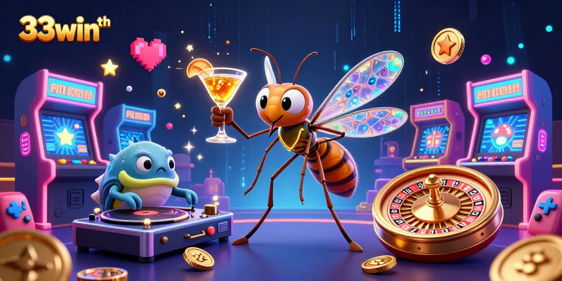 Engage with 33winth's thrilling casino adventure featuring vibrant 3D characters and dynamic gaming elements.